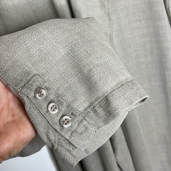 NWT Anthropologie Cloth & Stone Soft Taupe Linen Blazer - Picture 4 of 8